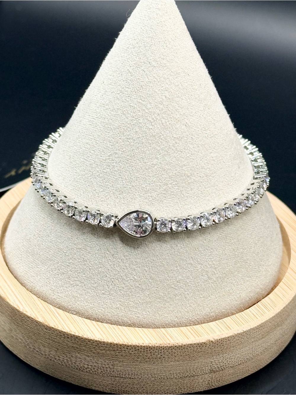 Givenchy Foldover Crystal Cubic Zirconia Flex Bracelet